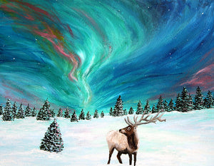Full Diamond Painting kit - Aurora on Christmas