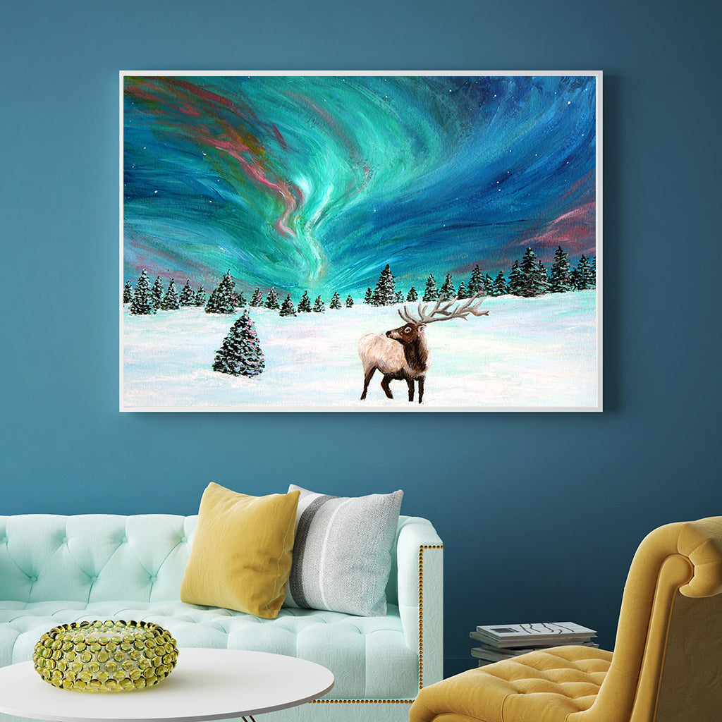 Full Diamond Painting kit - Aurora on Christmas