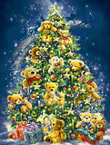 Full Diamond Painting kit - Dolls on christmas tree