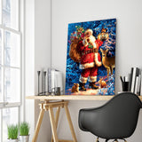 Full Diamond Painting kit - Santa Claus, deer and rabbits