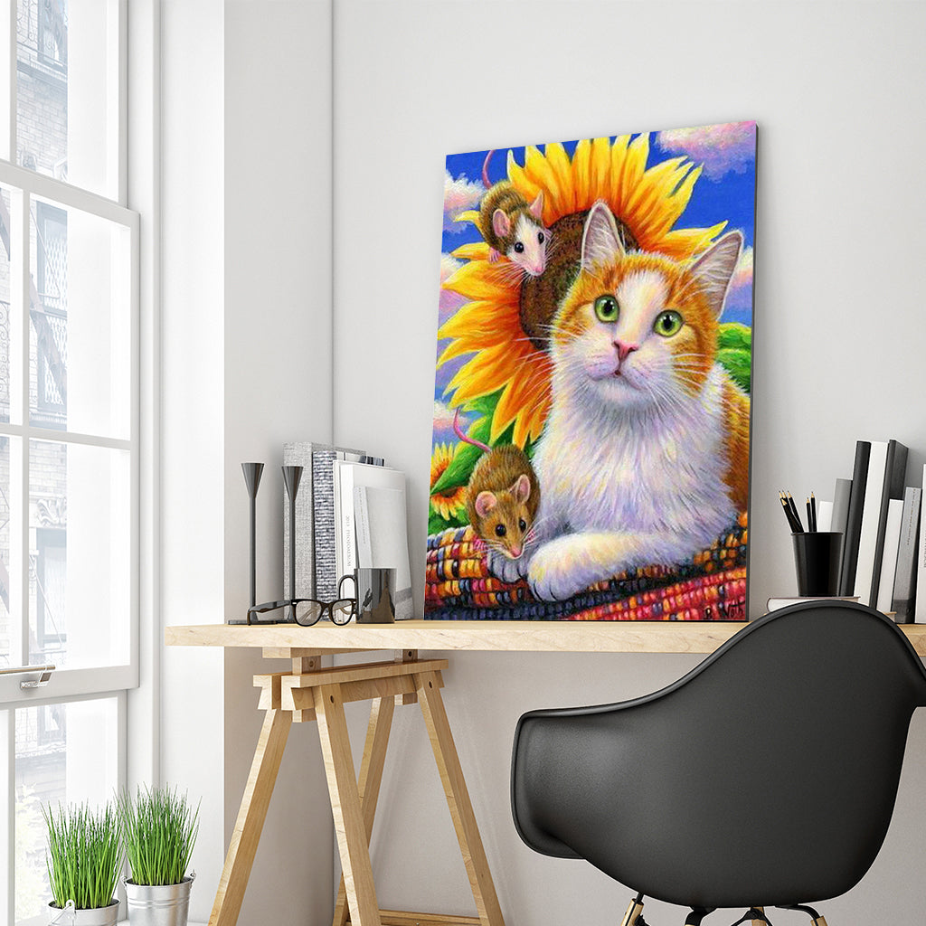 Full Diamond Painting kit - Cat and mouse