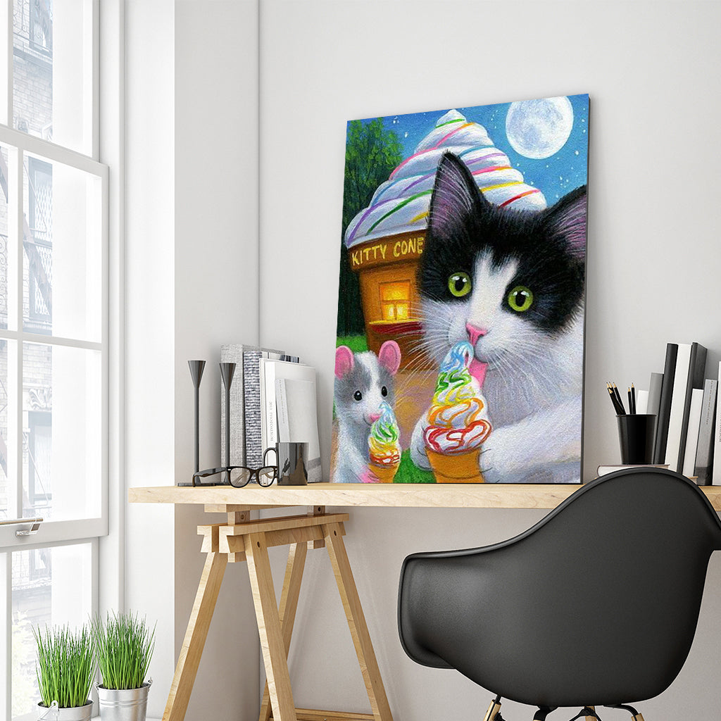 Full Diamond Painting kit - Cat and mouse