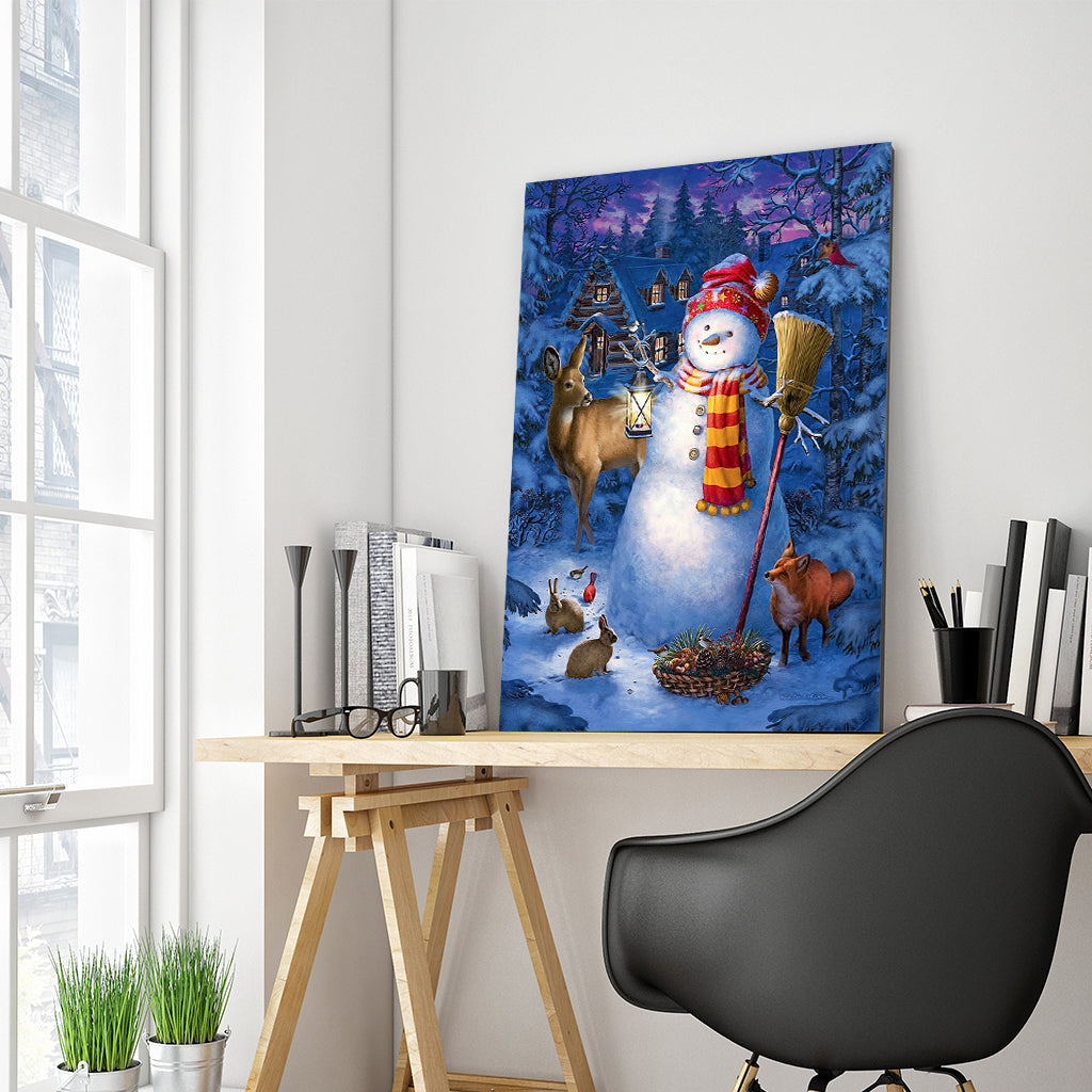 Full Diamond Painting kit - Christmas snowman and animals