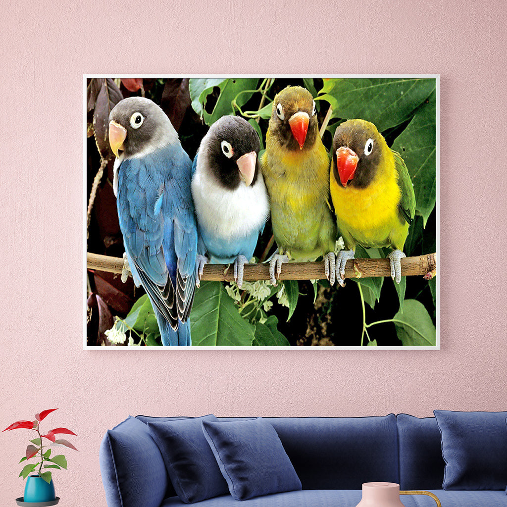 Full Diamond Painting kit - Parrots