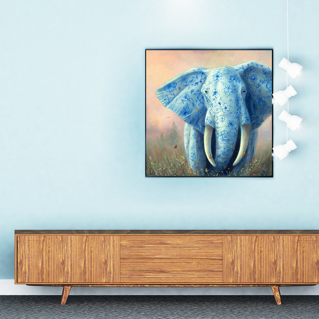 Full Diamond Painting kit - The flower on the elephant