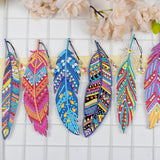6 Pcs DIY Feather Diamond Painting Bookmark