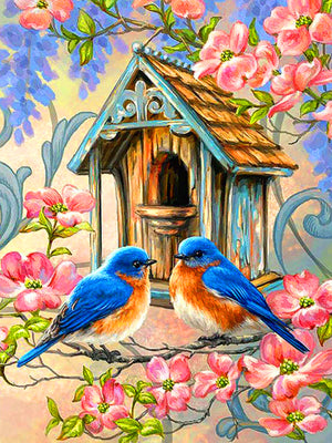 Full Diamond Painting kit - Bird's nest