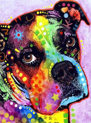 Full Diamond Painting kit - Colorful dog