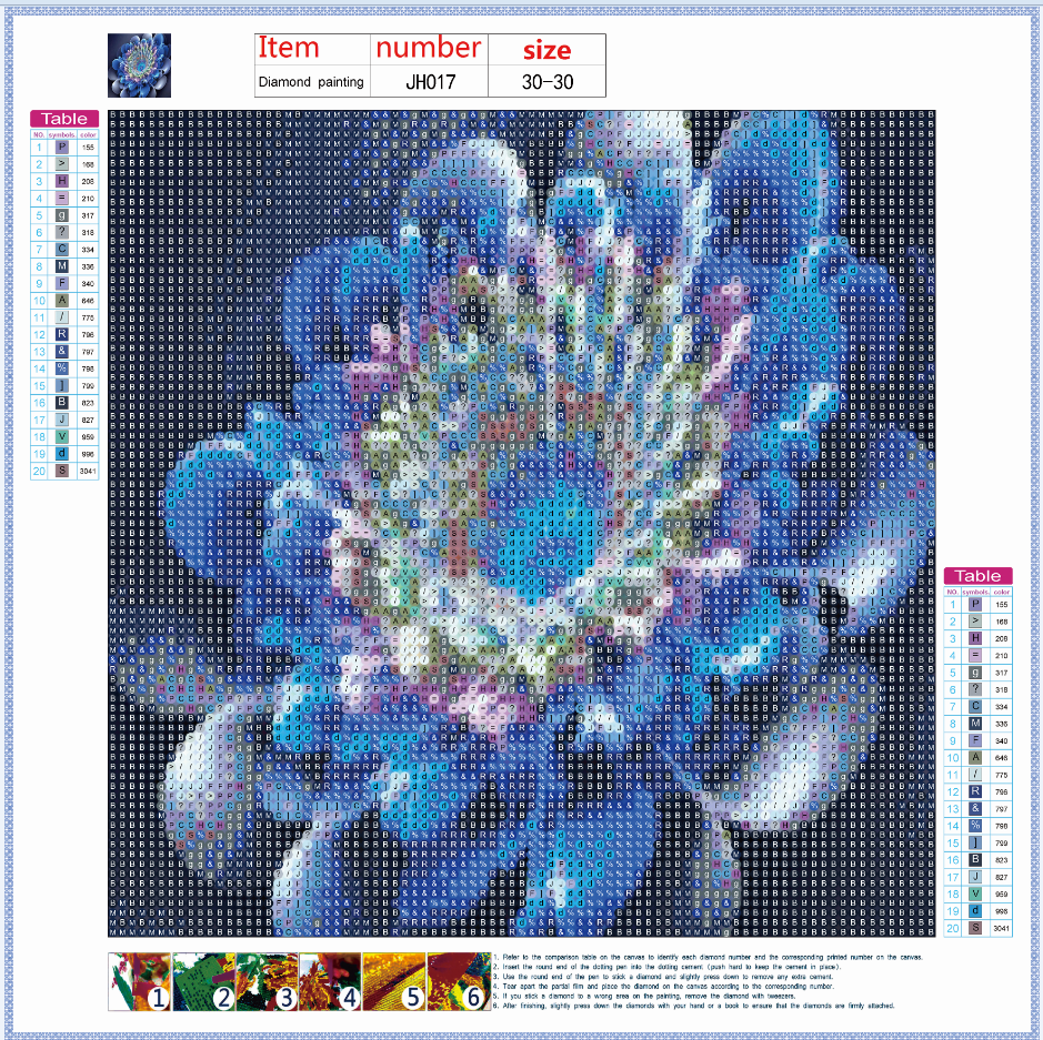Full Diamond Painting kit - Beautiful blue flower