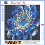 Full Diamond Painting kit - Beautiful blue flower