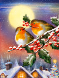 Full Diamond Painting kit - Robin at Christmas