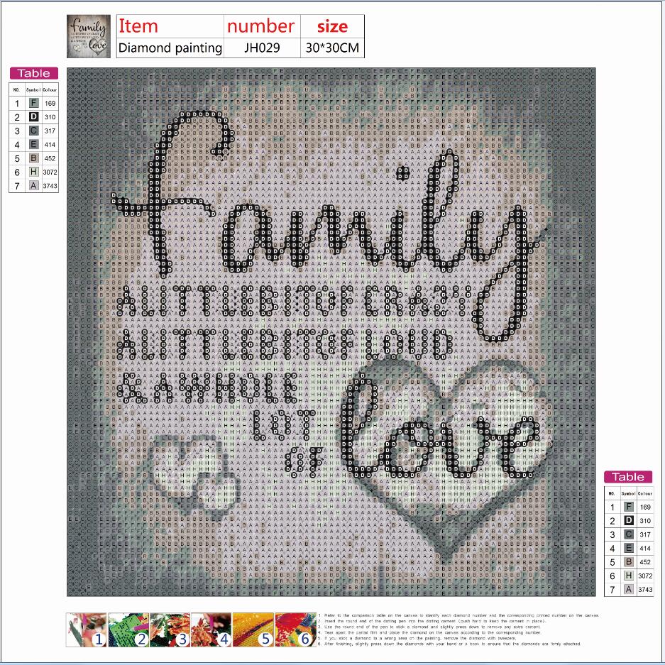 Full Diamond Painting kit - Family & love Words