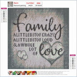 Full Diamond Painting kit - Family & love Words