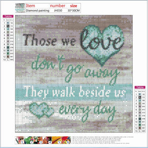 Full Diamond Painting kit - Love Words