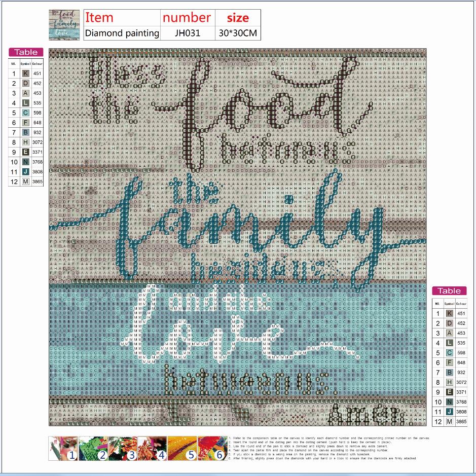 Full Diamond Painting kit - Love Words