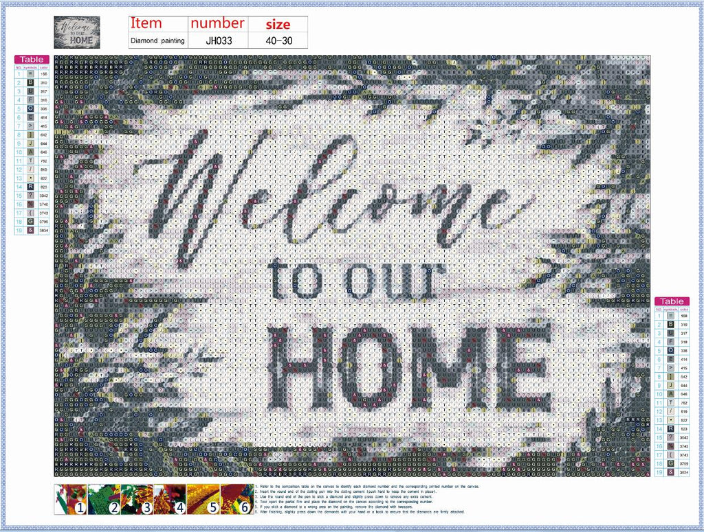 Full Diamond Painting kit - Welcome to our home