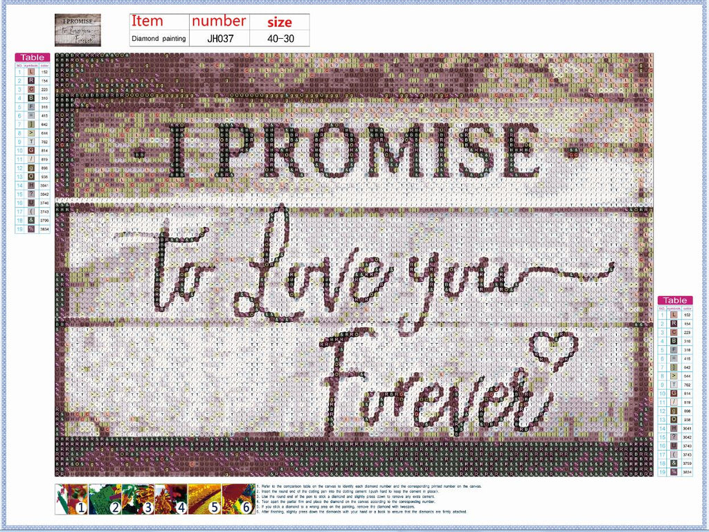 Full Diamond Painting kit - I promise to love you forever