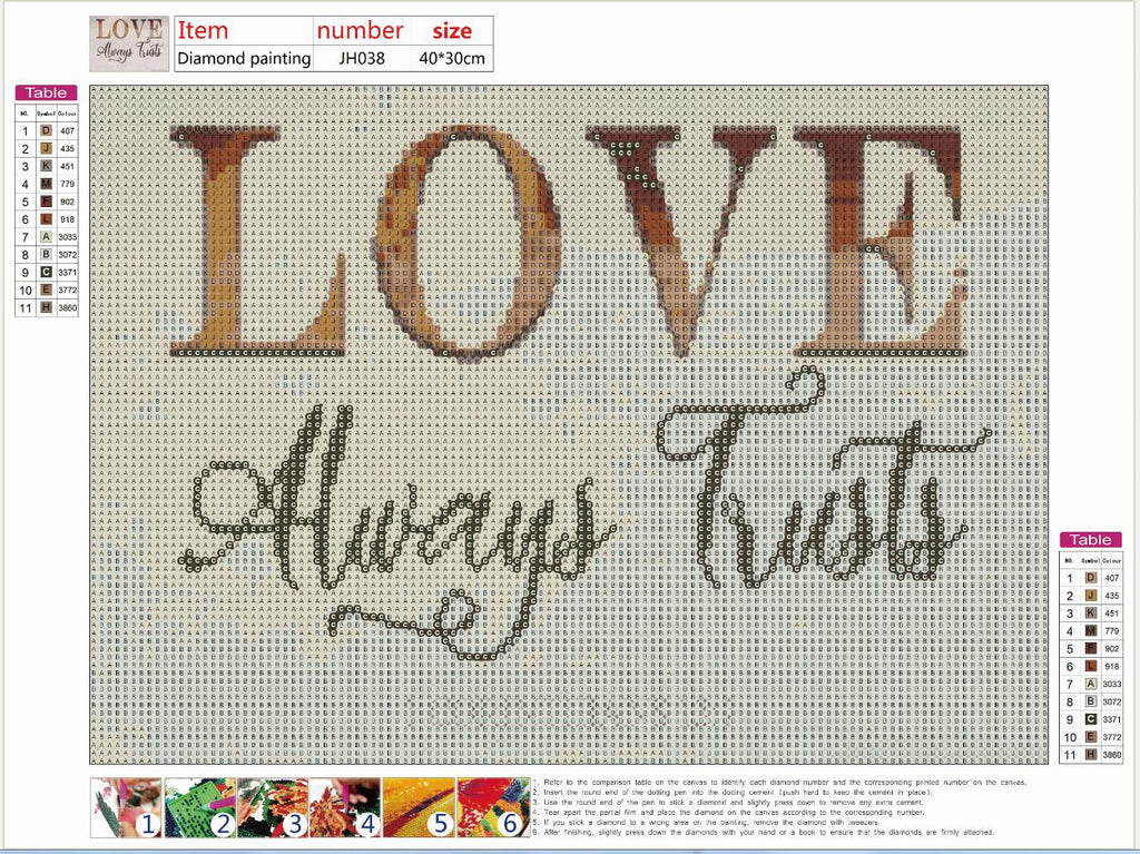 Full Diamond Painting kit - Love