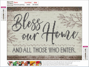 Full Diamond Painting kit - Bless our home