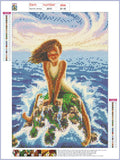 Full Diamond Painting kit - A girl at sea
