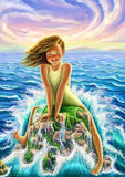 Full Diamond Painting kit - A girl at sea