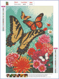 Full Diamond Painting kit - Butterflies and flowers