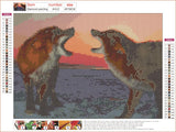 Full Diamond Painting kit - Red foxes