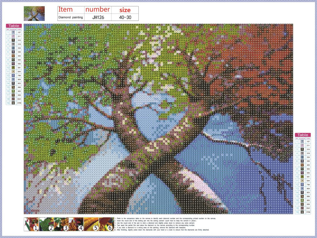 Full Diamond Painting kit - Cross trees
