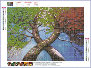Full Diamond Painting kit - Cross trees