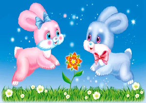 Full Diamond Painting kit - Cute rabbits