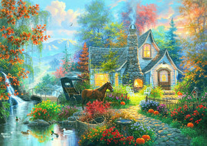 Full Diamond Painting kit - House outside the mountains