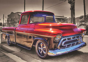 Full Diamond Painting kit - Red vintage pickup truck
