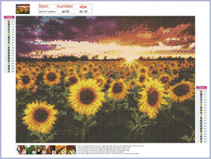 Full Diamond Painting kit - Beautiful sunflower garden