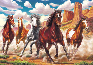 Full Diamond Painting kit - Galloping horses