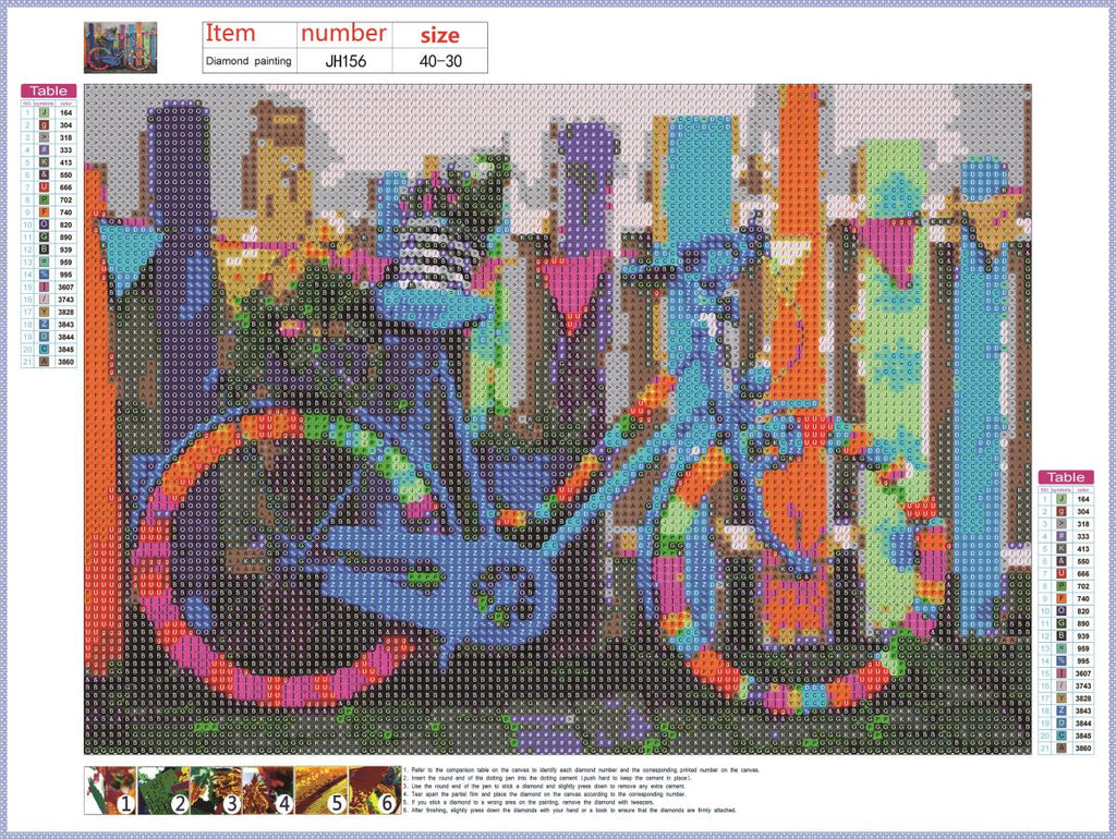 Full Diamond Painting kit - Colorful bike