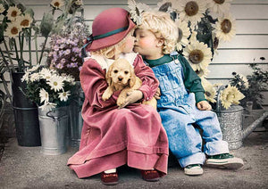 Full Diamond Painting kit - Child kissing