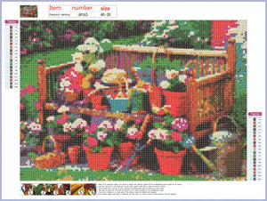 Full Diamond Painting kit - Flower bed