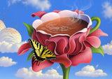 Full Diamond Painting kit - Abstract flower coffee