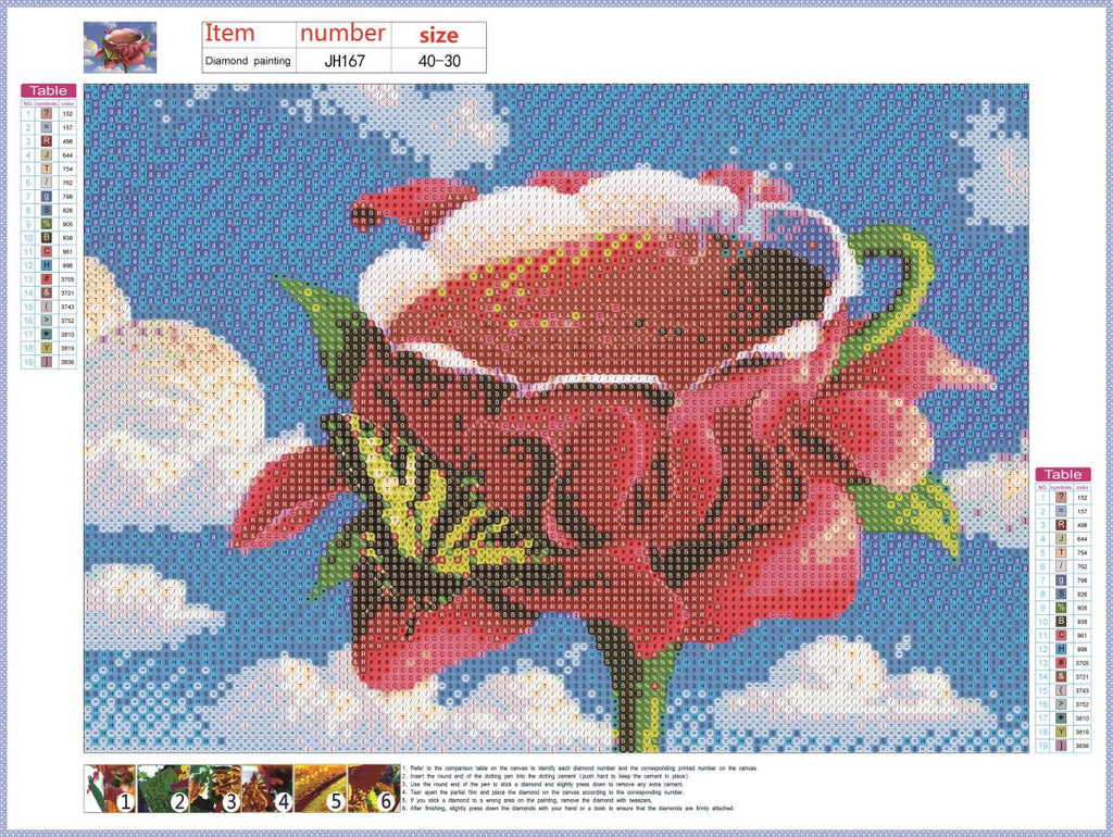 Full Diamond Painting kit - Abstract flower coffee