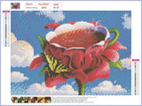 Full Diamond Painting kit - Abstract flower coffee