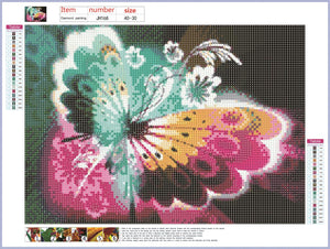 Full Diamond Painting kit - Shiny butterfly