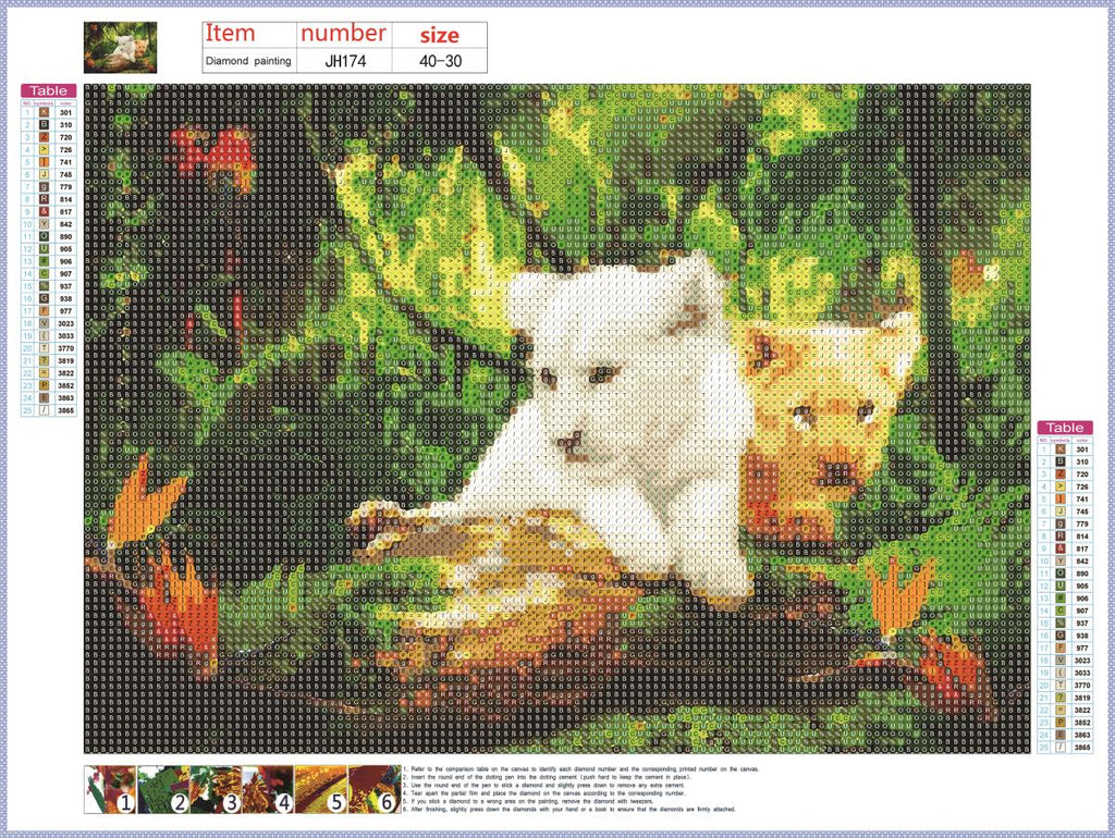 Full Diamond Painting kit - Cute little tiger