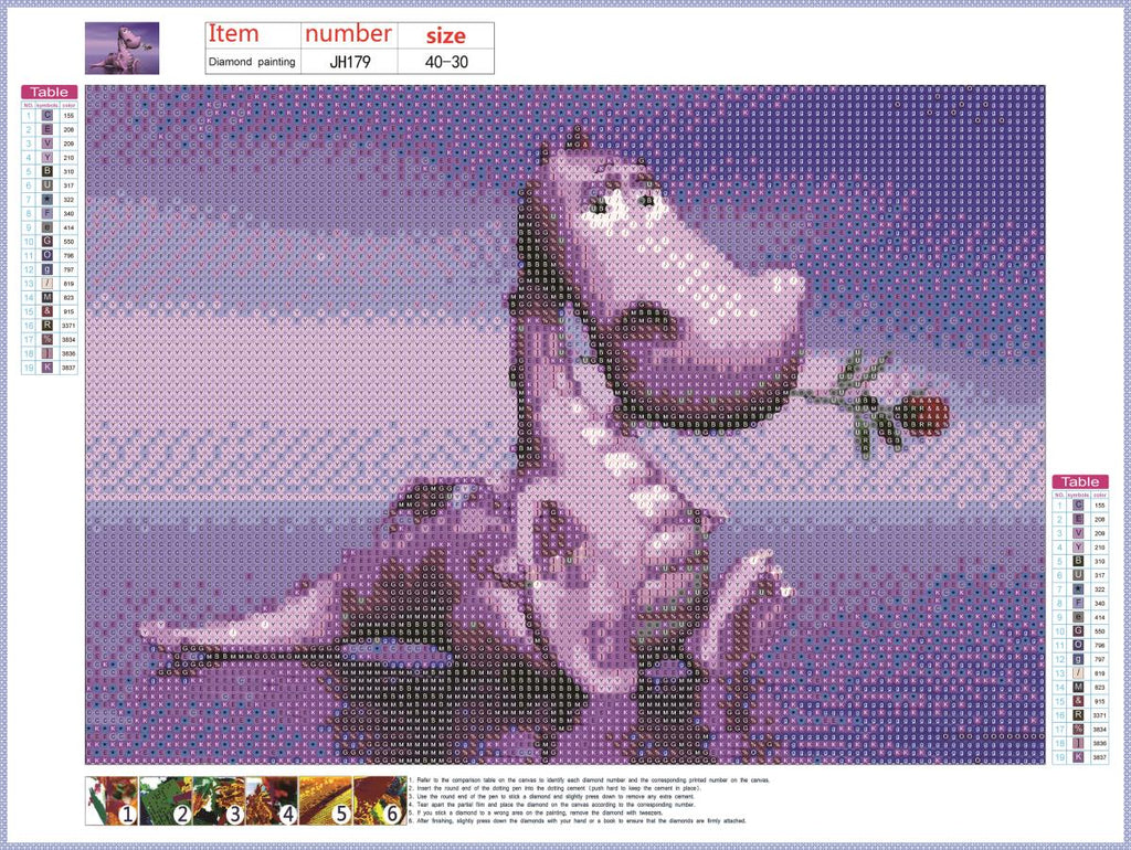 Full Diamond Painting kit - Cute dinosaur