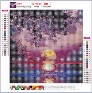 Full Diamond Painting kit - Sunset by the sea