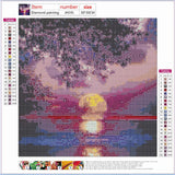 Full Diamond Painting kit - Sunset by the sea
