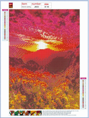 Full Diamond Painting kit - Fire cloud scene
