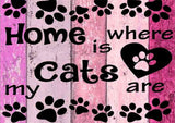 Full Diamond Painting kit - Home where is my cats are
