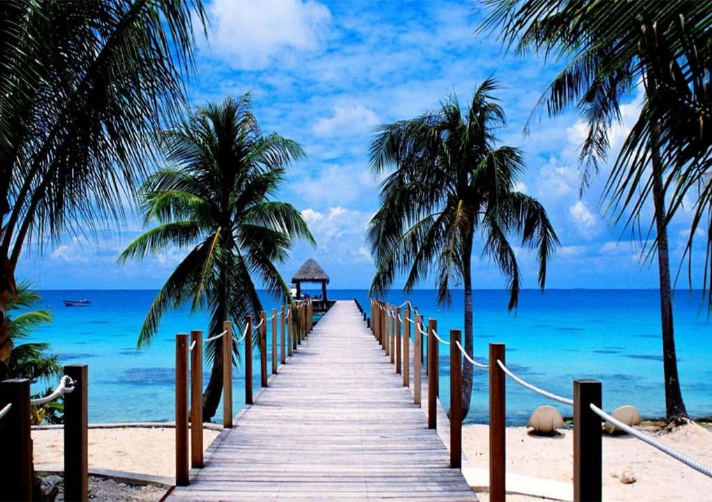 Full Diamond Painting kit - Sea plank road