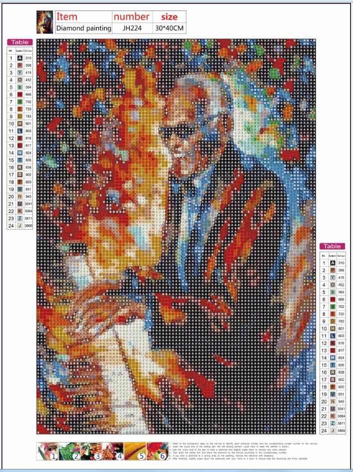 Full Diamond Painting kit - Ray Charles