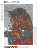 Full Diamond Painting kit - Horse in snow